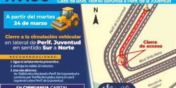 Cierran acceso del Ortiz Mena al Periférico de la Juventud por obras de la gaza