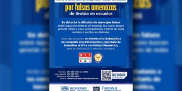 Alertan SSPE sobre mensajes falsos de tiroteos en escuelas