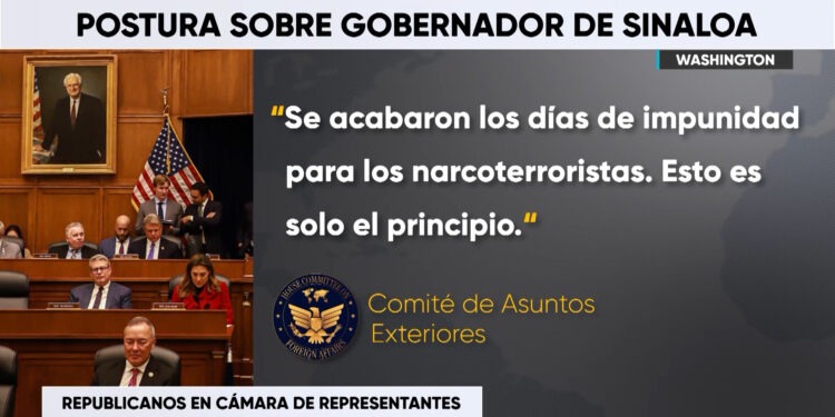 Comité de Asuntos Exteriores de EE. UU. respalda acusaciones contra Rubén Rocha Moya