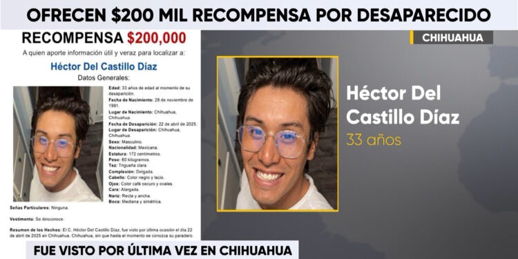 Se cumple un año de la desaparición de Héctor del Castillo en Chihuahua