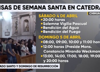 Catedral continuará celebraciones de Semana Santa con Vigilia Pascual