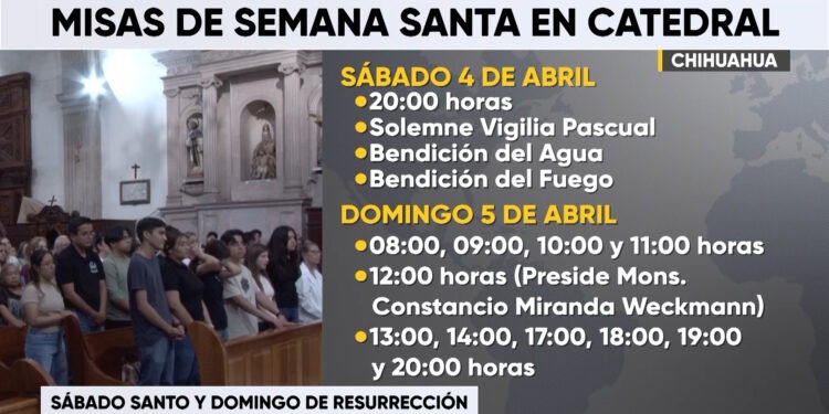 Catedral continuará celebraciones de Semana Santa con Vigilia Pascual