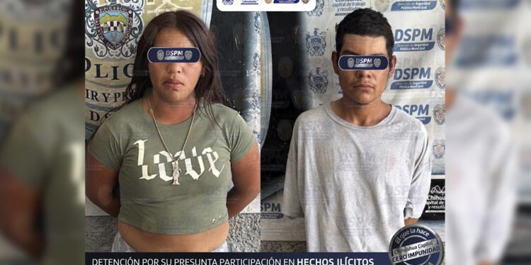 Detienen a pareja acusada de robar una farmacia en la colonia Ponce de León