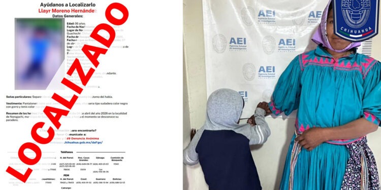 Localizan a menor de edad con reporte de extravío en Guachochi