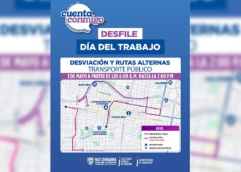 Anuncia Subsecretaría de Transporte modificaciones en rutas por el desfile del Día del Trabajo
