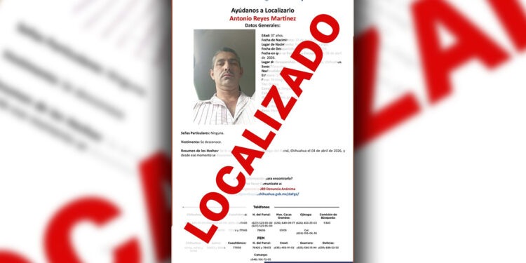 Localizan en Durango a hombre reportado como ausente en Parral