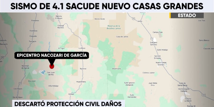 Reportan sismo de magnitud 4.1 en Sonora, cerca de la frontera con Chihuahua