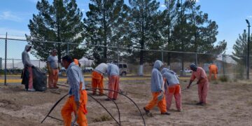 Participaron 20 personas privadas de la libertad del CERESO No. 1 en labores de mantenimiento
