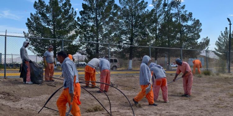 Participaron 20 personas privadas de la libertad del CERESO No. 1 en labores de mantenimiento