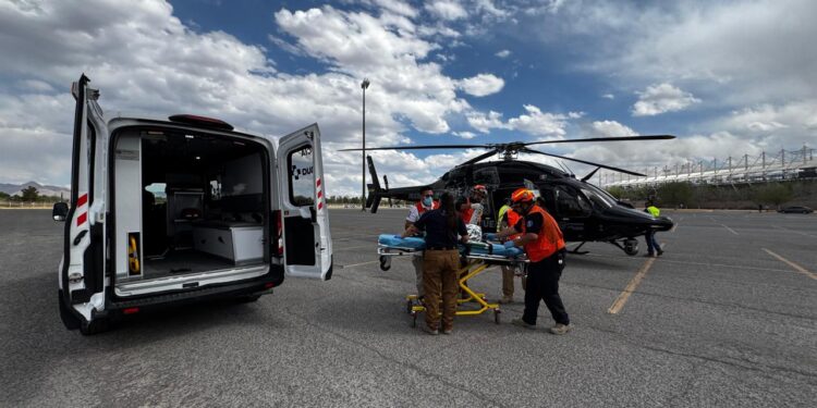 Realiza traslado aeromédico de Juárez a Chihuahua de bebé de 10 meses