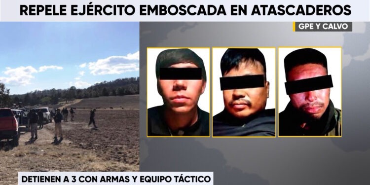 Ejército repele agresión armada en Guadalupe y Calvo; hay tres detenidos