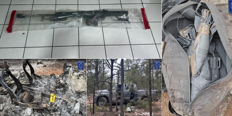Aseguran tres vehículos, un fusil barret y explosivos en Madera
