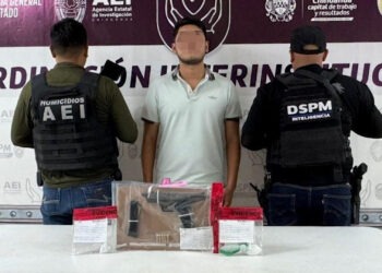 Detienen a sujeto armado en el Centro