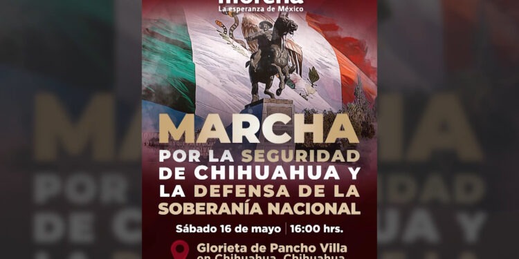 Circulan volantes en redes para marcha de Morena en Chihuahua