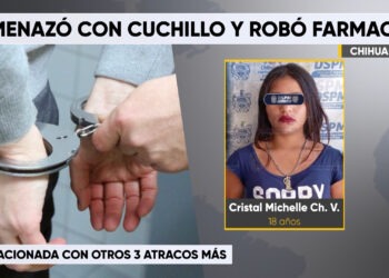 Detienen a joven de 18 años por presunto robo con violencia en farmacia