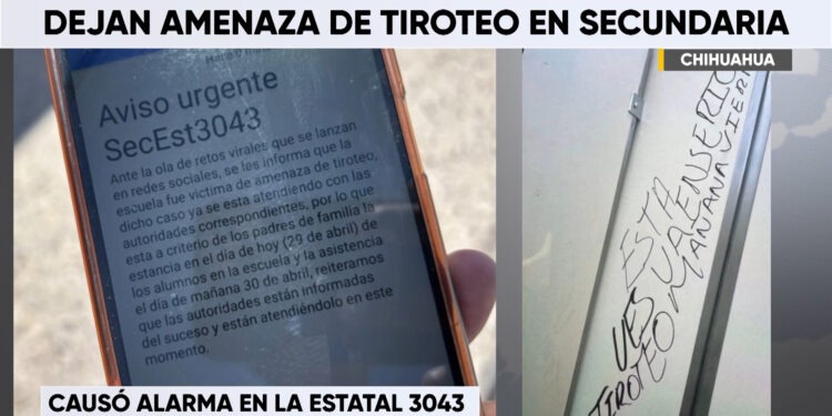 Investigan nueva amenaza de tiroteo en secundaria de la colonia Villa Nueva