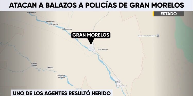 Dos policías municipales resultan heridos tras ataque armado en Gran Morelos