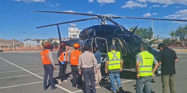Trasladan en operativo aeromédico a hombre con quemaduras graves por explosión de tanque de gas