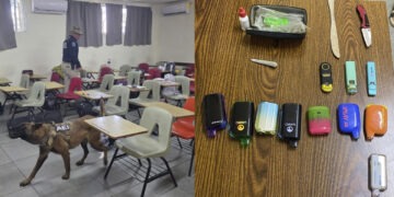 Realizan “Operación Mochila” en Bachilleres de Jiménez y encuentran presunta droga
