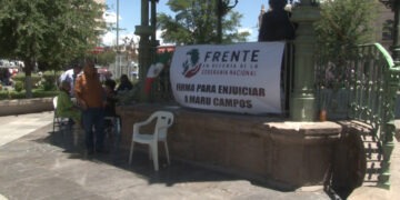 Recolectan firmas para juicio político contra Maru Campos