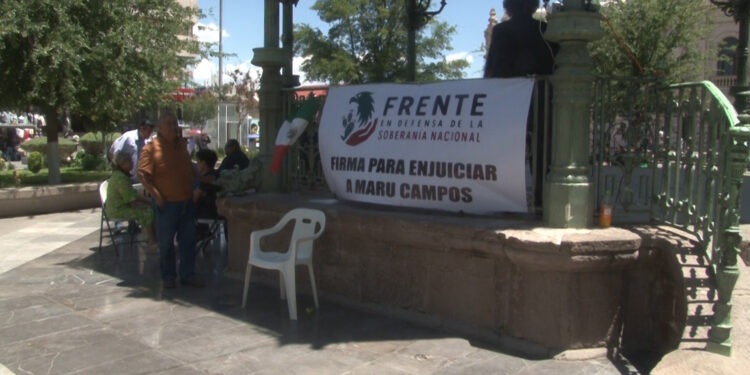 Recolectan firmas para juicio político contra Maru Campos