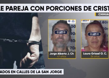 Detienen a pareja con presunta droga en la colonia San Jorge