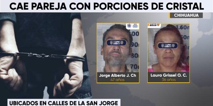 Detienen a pareja con presunta droga en la colonia San Jorge