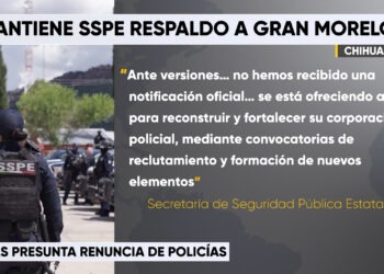 SSPE niega notificación oficial sobre renuncia de policías en Gran Morelos