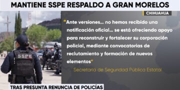 SSPE niega notificación oficial sobre renuncia de policías en Gran Morelos