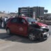 Mujer resulta lesionada tras choque de taxi en el Periférico de la Juventud