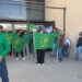 Integrantes de la UNTA protestan para exigir apoyos sociales
