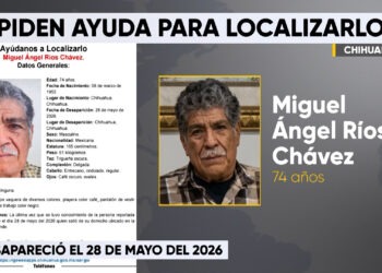 Solicitan apoyo para localizar a adulto mayor desaparecido en Chihuahua