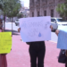 Vecinos protestan por falta de agua frente a Palacio de Gobierno