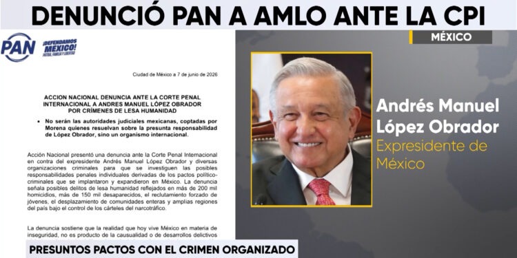 PAN denuncia a López Obrador ante la Corte Penal Internacional