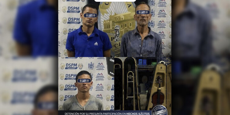 Detienen a tres ligados a presunta banda de robo de local comercial