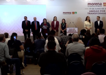 Morena, PT y PVEM presentan lineamientos para definir candidaturas a gubernaturas en 2027