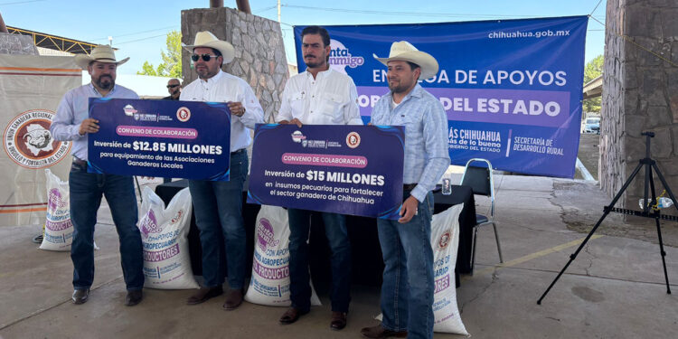 Entregan 27.8 millones de pesos a la Unión Ganadera para equipamiento e insumos