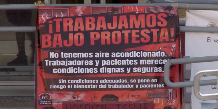 Denuncian falta de aire acondicionado en hospital del ISSSTE por altas temperaturas