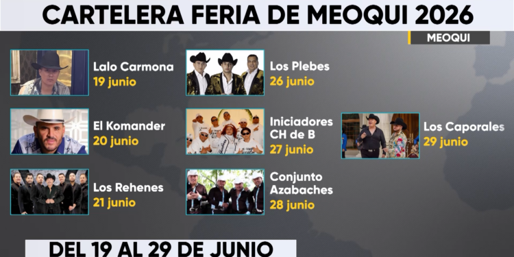 Presentan cartelera de la Feria de San Pedro y San Pablo 2026 en Meoqui