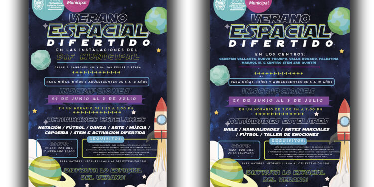 Llega “Verano Espacial Difertido” con actividades deportivas, artísticas y recreativas