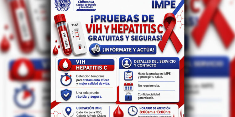 Prevención y autocuidado con pruebas de Hepatitis y VIH en el IMPE de manera rápida, gratuita y segura