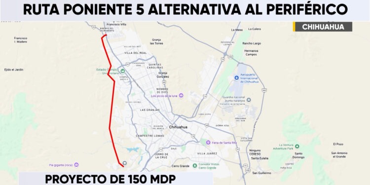 Proyecto Vial Poniente 5 tendrá 20.9 kilómetros y conectará zonas clave de la ciudad