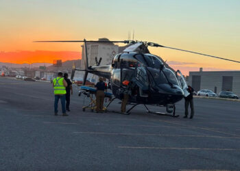 Realizan traslado aeromédico de menor lesionada de Guachochi a Chihuahua