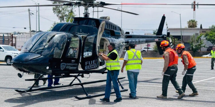 Realizan traslado aeromédico de paciente con quemaduras desde Creel a Chihuahua