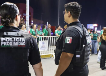 Reporta Policía Municipal tres detenidos en festejos del partido de la Selección Mexicana