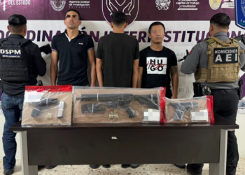 Detienen a dos hombres y un adolescente armados en la colonia Santo Niño