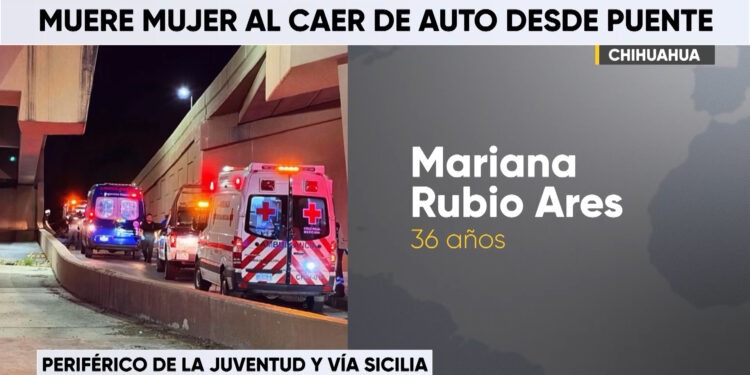Muere mujer tras caída de vehículo desde puente en el Periférico de la Juventud