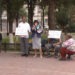 Maestros jubilados del SNTE protestan en Plaza Hidalgo por falta de pago de bono