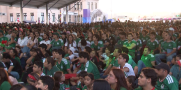 Se reúnen cientos para ver el México vs. Corea del Sur