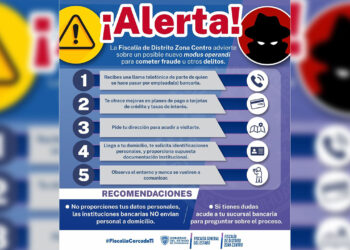 Advierte Fiscalía sobre posible nueva modalidad de fraude